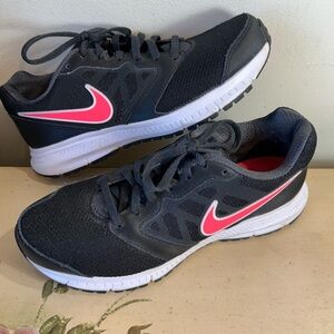 Nike Downshifter 6  Black Hyper Punch Anthracite  Pink Swoosh Sneakers